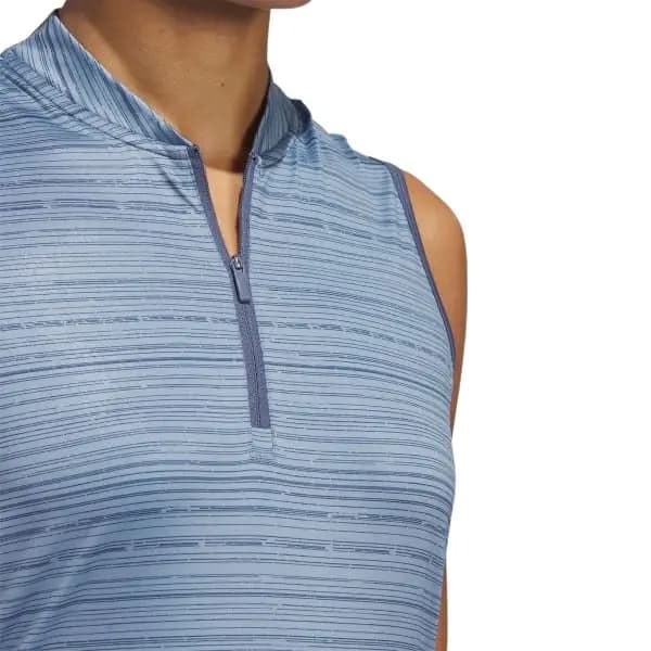 adidas Ultimate365 Zolaqlı Qolsuz Polo Köynək 5