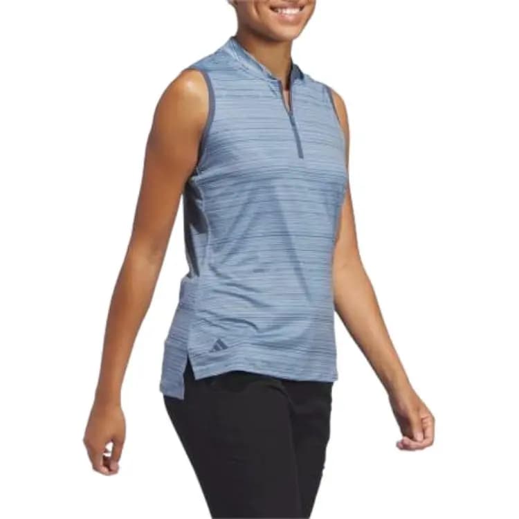 adidas Ultimate365 Zolaqlı Qolsuz Polo Köynək 4