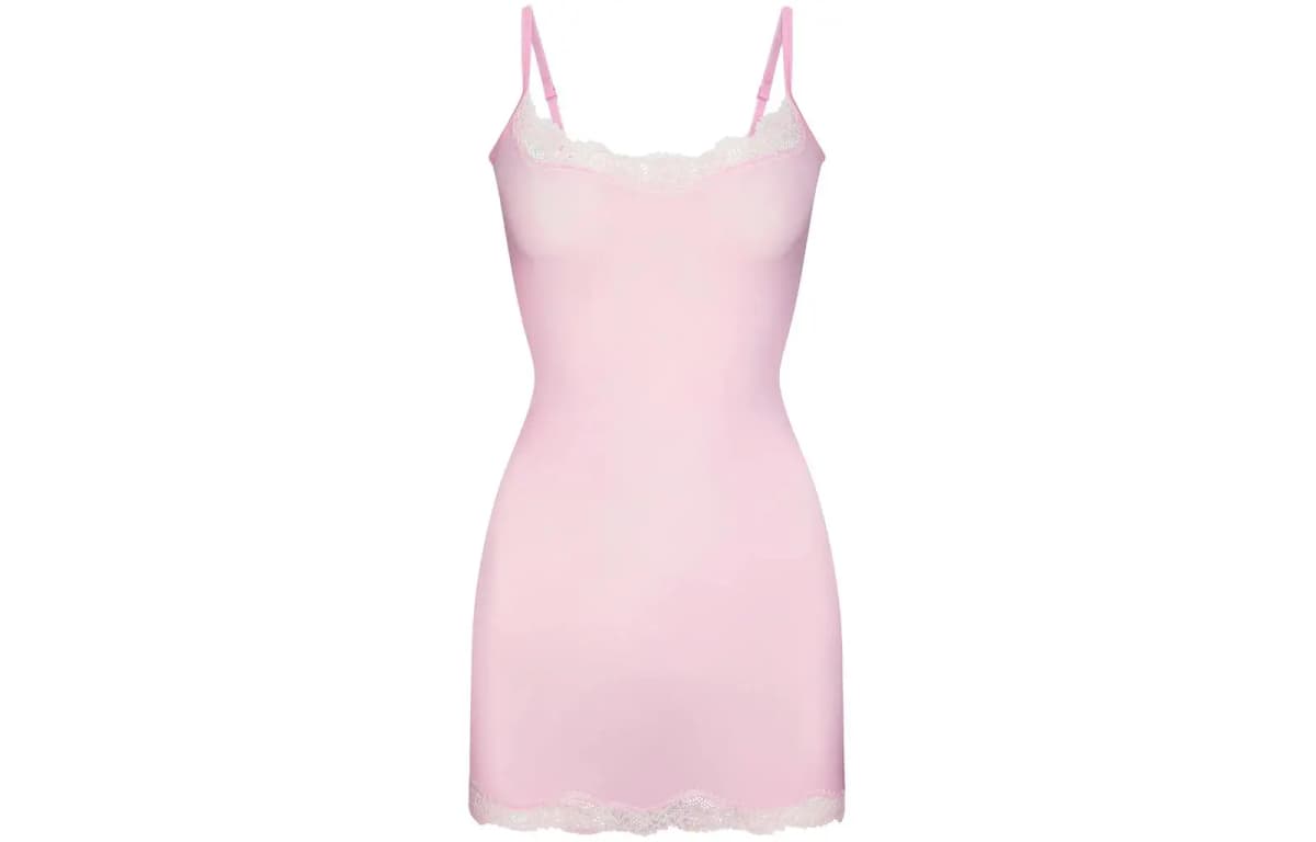 SKIMS FITS EVERYBODY LACE Qadın Slip Donu Cherry Blossom 2