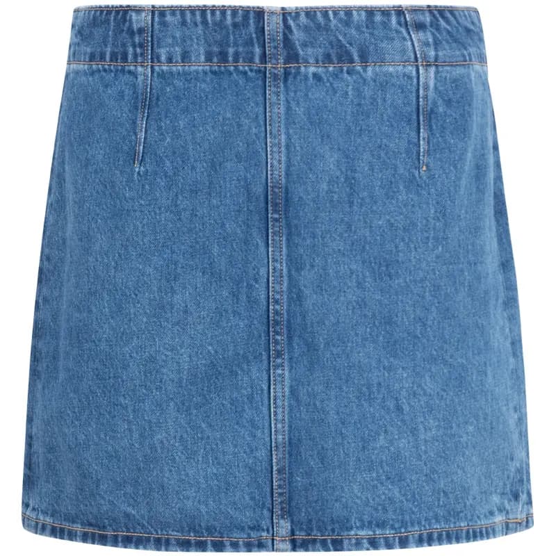 CALVIN KLEIN Denim Short Skirt Qadın Mavi
