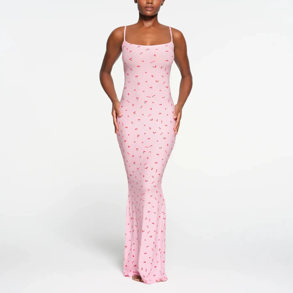 skims SOFT LOUNGE LONG SLIP DRESS Çəhrayı 2