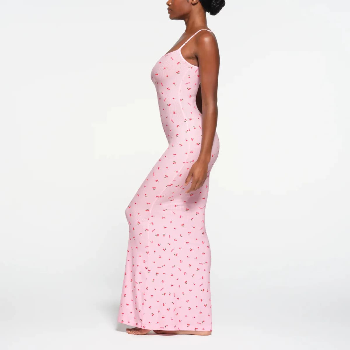 skims SOFT LOUNGE LONG SLIP DRESS Çəhrayı 4