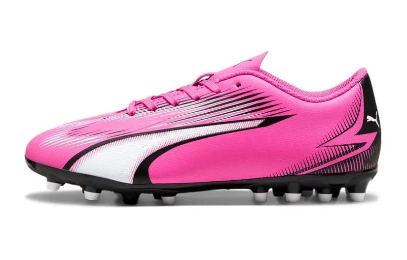 PUMA Ultra Play MG JR Slip-Resistant Low-Top Kids' Soccer Shoes Pink Black White Kids'