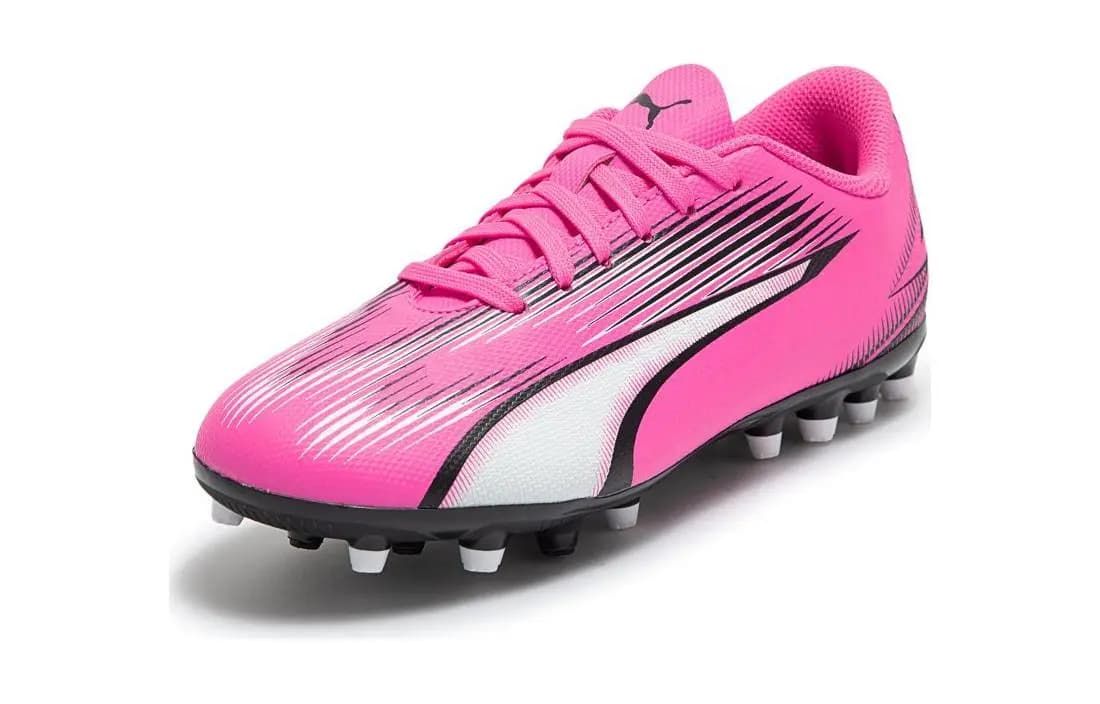 PUMA Ultra Play MG JR Slip-Resistant Low-Top Kids' Soccer Shoes Pink Black White Kids' 3