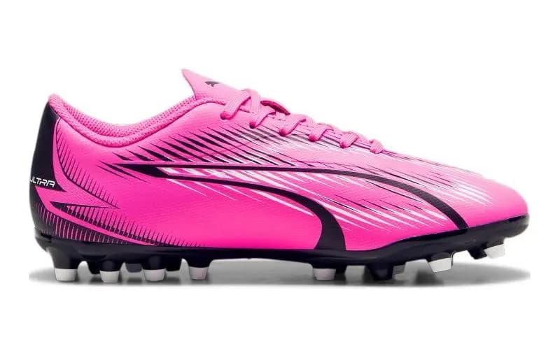 PUMA Ultra Play MG JR Slip-Resistant Low-Top Kids' Soccer Shoes Pink Black White Kids' 2