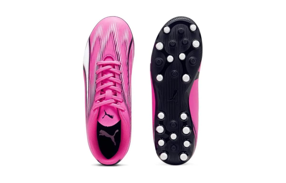 PUMA Ultra Play MG JR Slip-Resistant Low-Top Kids' Soccer Shoes Pink Black White Kids' 6
