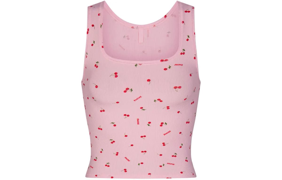 SKIMS Valentine's Day Collection Qadın Mayka Cherry Blossom