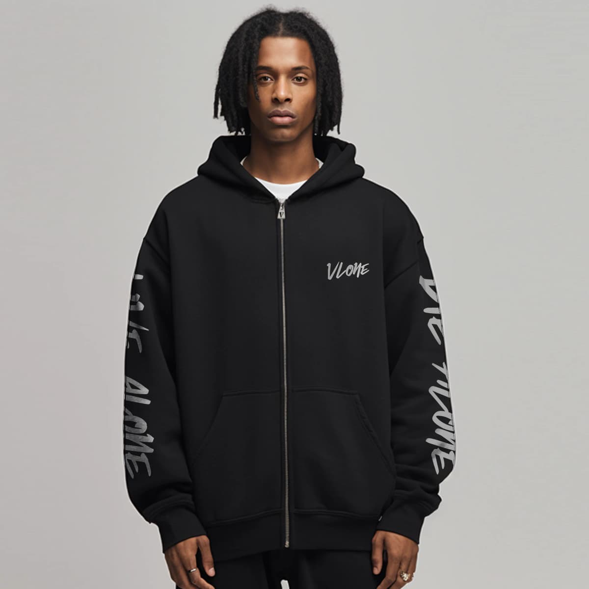 VLONE Loose Fit Zip Closure Hoodie Unisex 8
