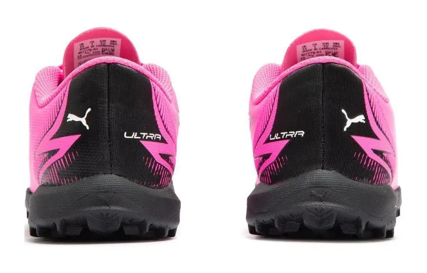 PUMA Ultra Play Low-Top Uşaq Futbol Ayaqqabısı Çəhrayı/Qara/Ağ 7