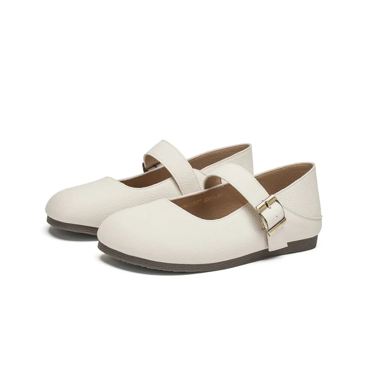 GEMEIQ PU Round Toe Vintage Mary Jane Shoes Qadın 2
