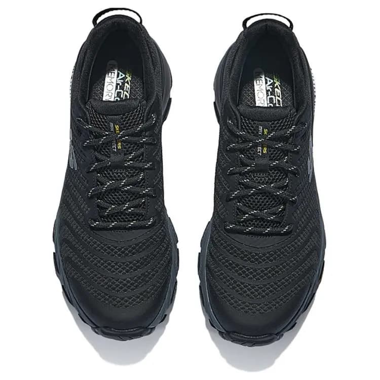 Skechers Cushioned Slip-Resistant Low-Top Outdoor Shoes Men's Black 4