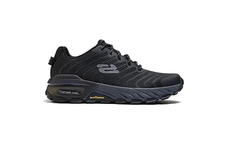Skechers Cushioned Slip-Resistant Low-Top Outdoor Shoes Men's Black 2