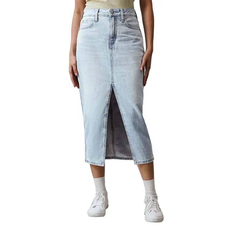 CALVIN KLEIN Qadın Cins Ətək Açıq Mavi 3