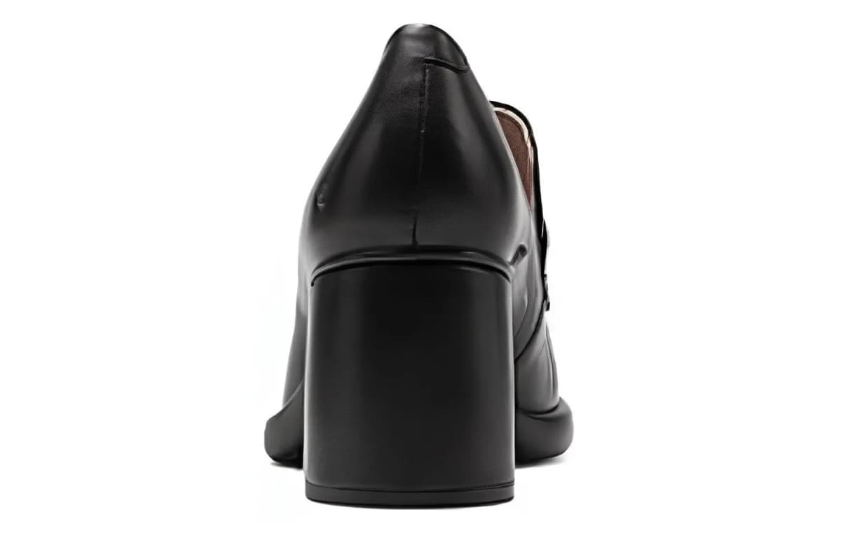 Ecco Chunky Heel High Heels 8cm Women's Black