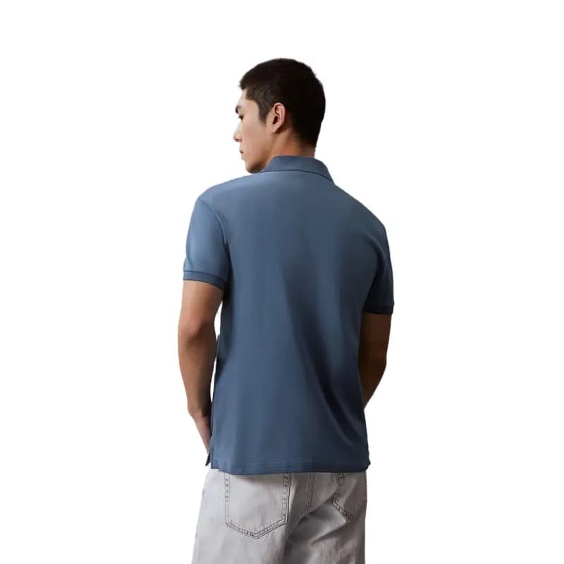 CALVIN KLEIN Jeans Logo Printli Qısaqol Polo Yaxa Köynək Kişi 12