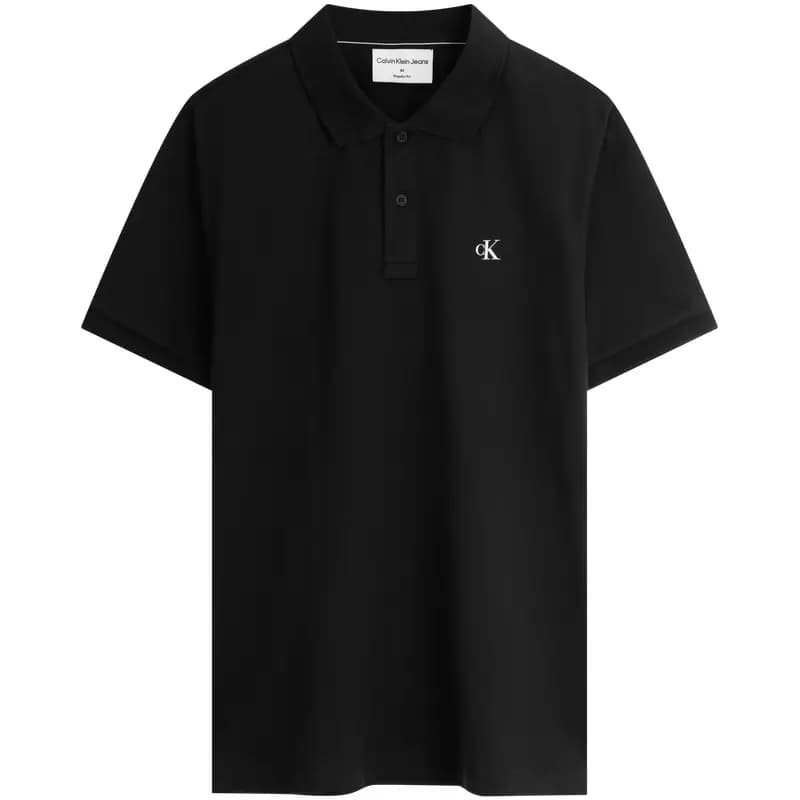 CALVIN KLEIN Jeans Business Old Money Style Letter Logo Print Short Sleeve Polo Shirt Men's