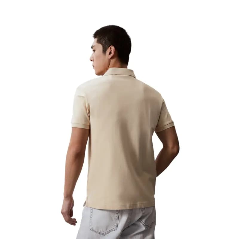 CALVIN KLEIN Jeans Logo Printli Qısaqol Polo Yaxa Köynək Kişi 8