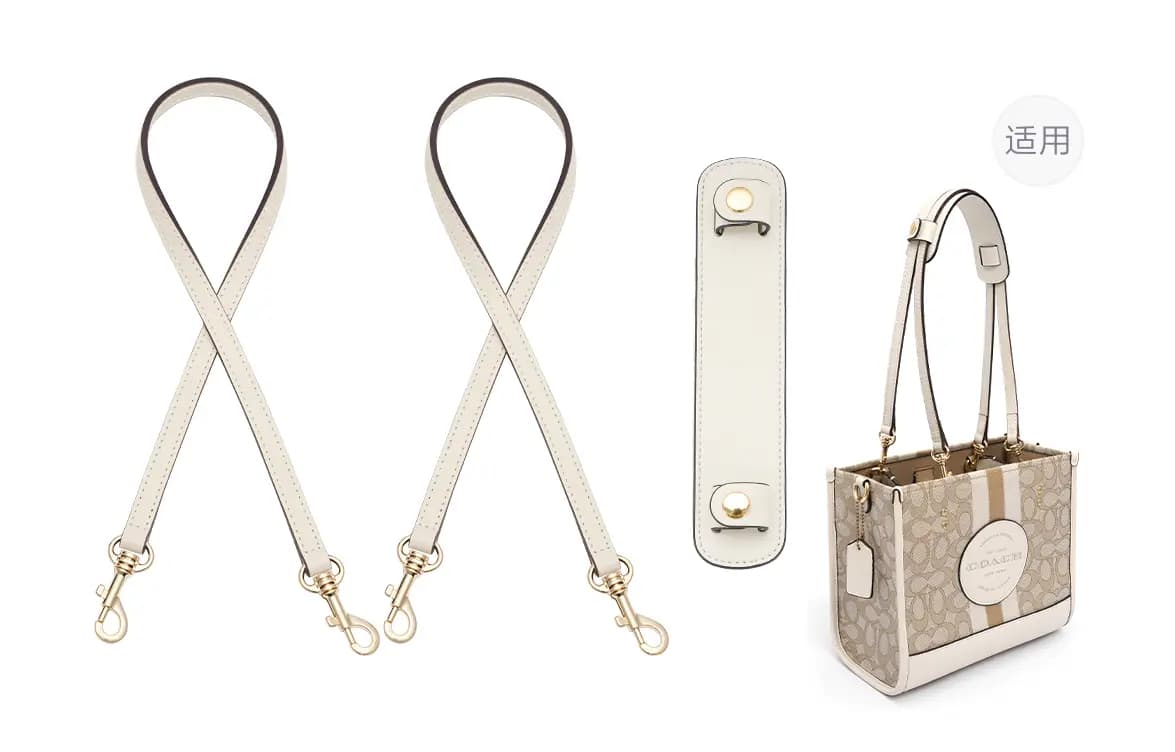 Lanbaofan Coach Dempsey 22 Tote Accessories Microfiber Strap Felt Liner Qadın Off-White