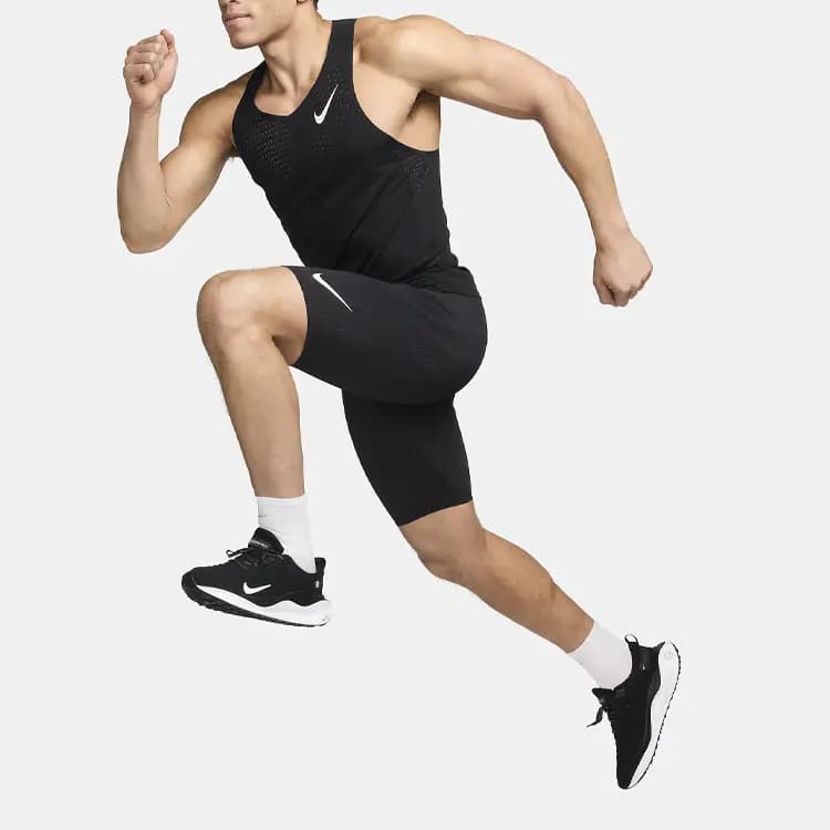 Nike AeroSwift Logo Print Running Shorts Men's Black 2