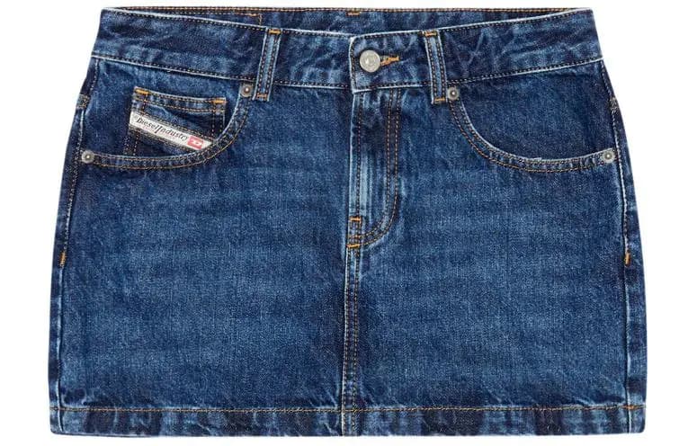 DIESEL SS24 Denim Qadın Ətəyi Tünd Mavi