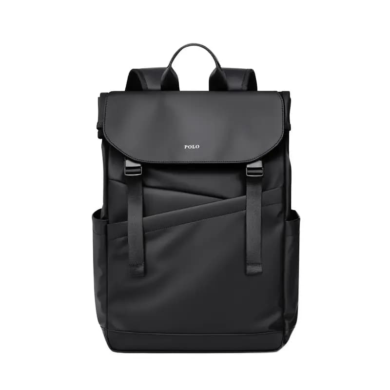 POLO Fabric Backpack Tubas Men's Black/Gray 4