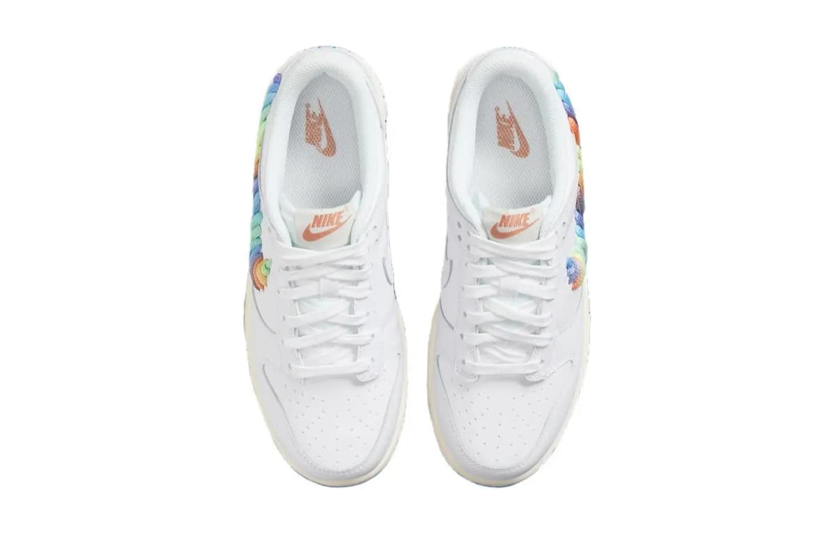 Nike Dunk Low SE Rainbow Lace Swoosh Ağ PS 4