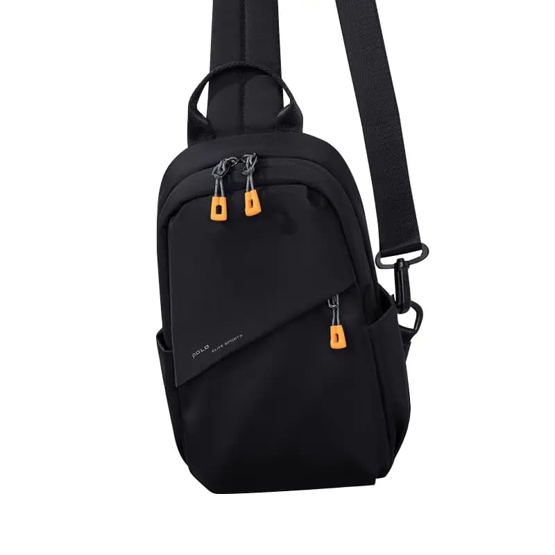 POLO Fabric Sling Bag Large Size Men's Ecru/Black 10