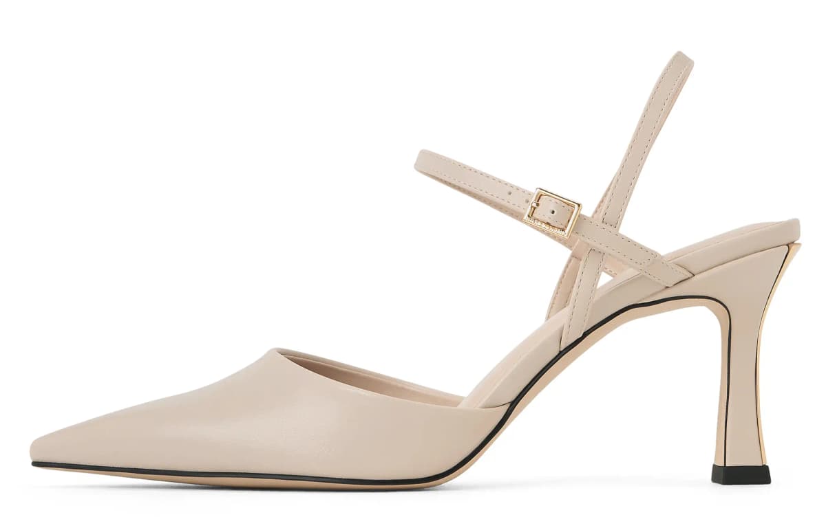 CHARLES&KEITH Small CK Strap Qadın Sandalet 8sm Nude/Qara