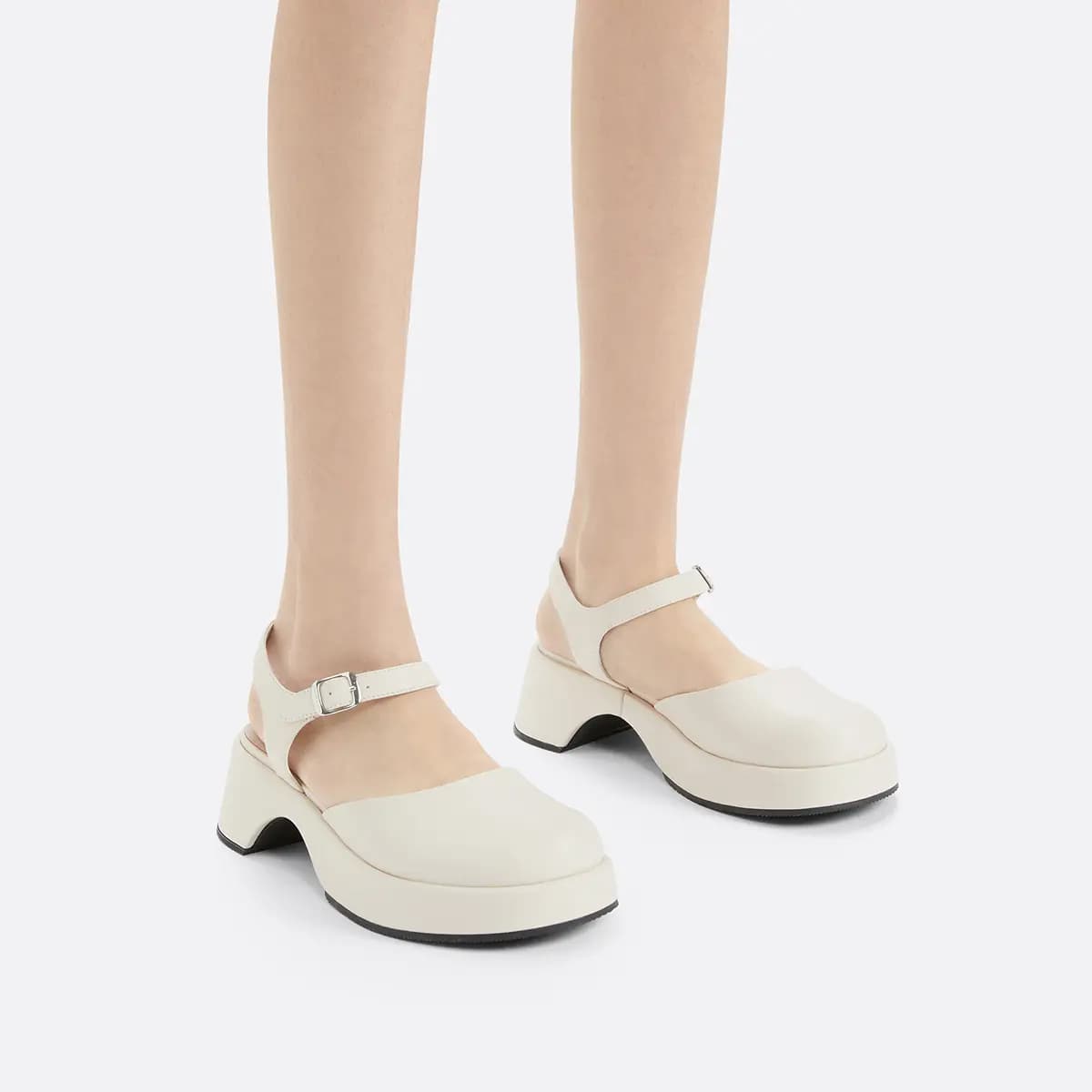 CHARLES&KEITH 5.2 sm Qadın Sandalı Qara/Çəhrayı Ağ/Qəhvəyi/Tünd Göy 8