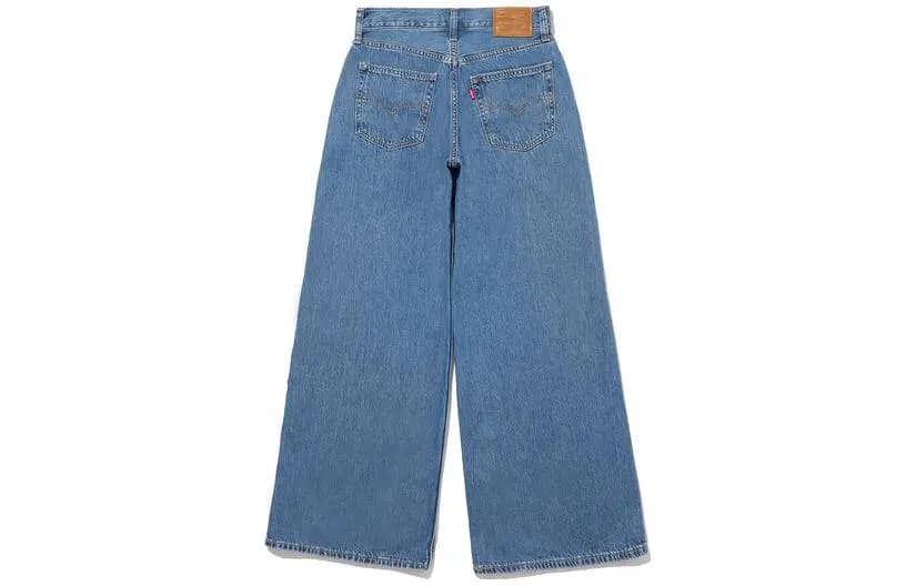 Levi’s Baggy Dad Wide Leg Qadın Cins Şalvar Mavi 2