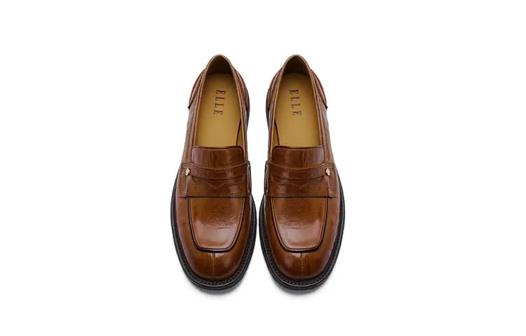 ELLE Lambskin Vintage Versatile Simple Loafers Women's 8