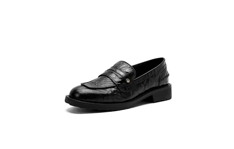 ELLE Lambskin Vintage Versatile Simple Loafers Women's