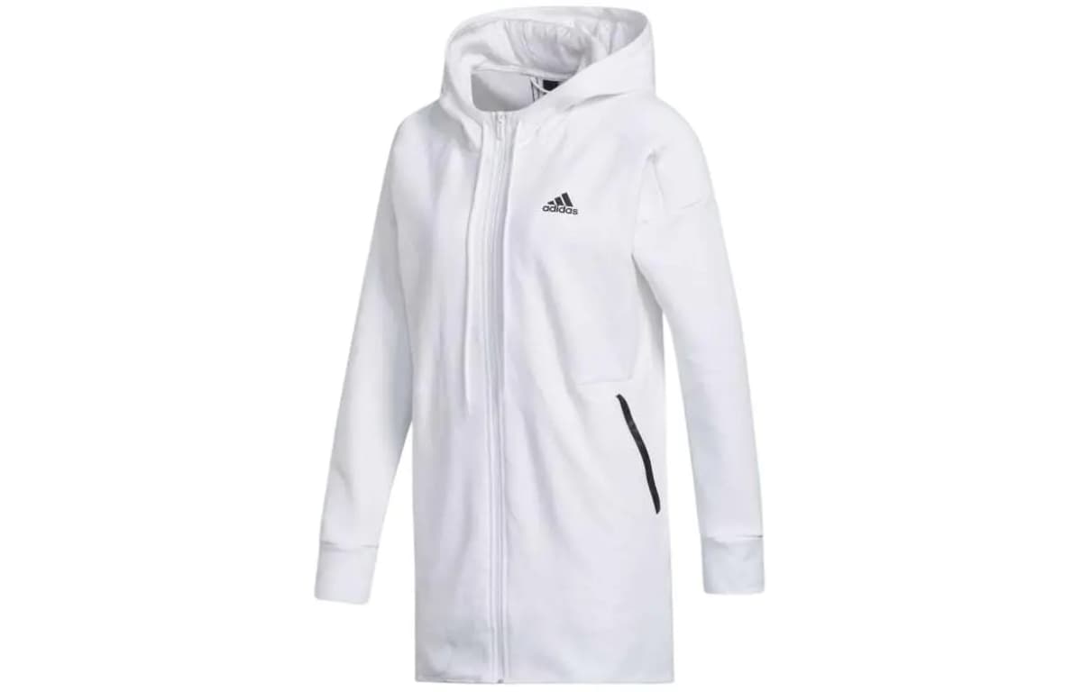 adidas Qadın Kapüşonlu Sweatshirt Ağ