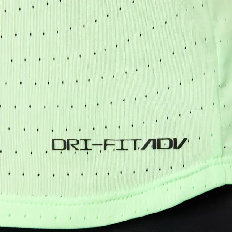 Nike Dri-FIT ADV AeroSwift Solid Logo Badge Running Breathable Moisture-Wicking Round Neck Sleeveless Tank Top Men's Steam Green 4