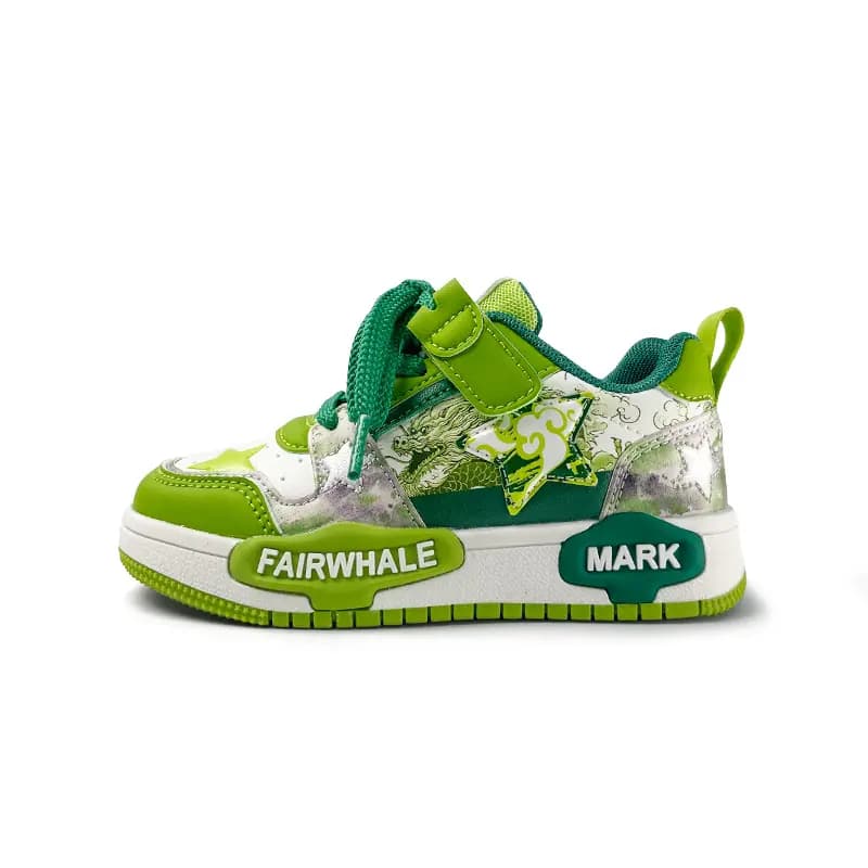 FAIRWHALE Wear-Resistant Low-Top Skateboard Shoes Kids' 25