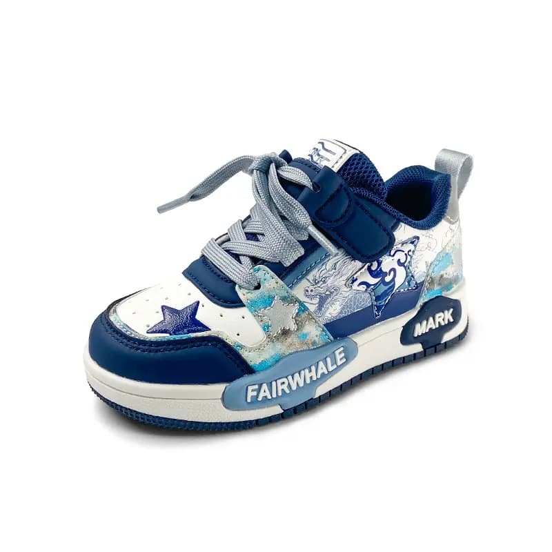 FAIRWHALE Wear-Resistant Low-Top Skateboard Shoes Kids' 16