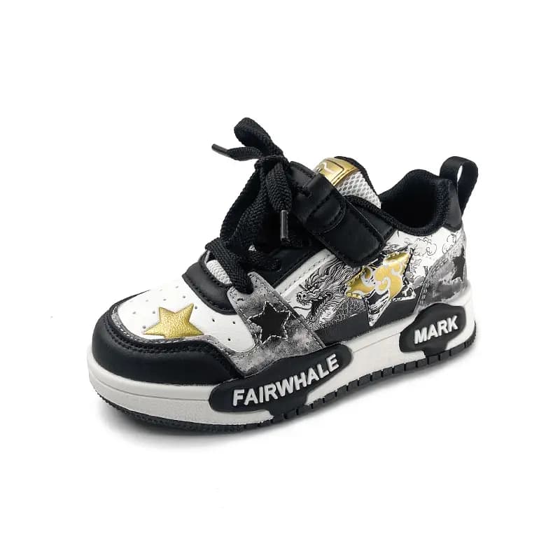 FAIRWHALE Wear-Resistant Low-Top Skateboard Shoes Kids' 21