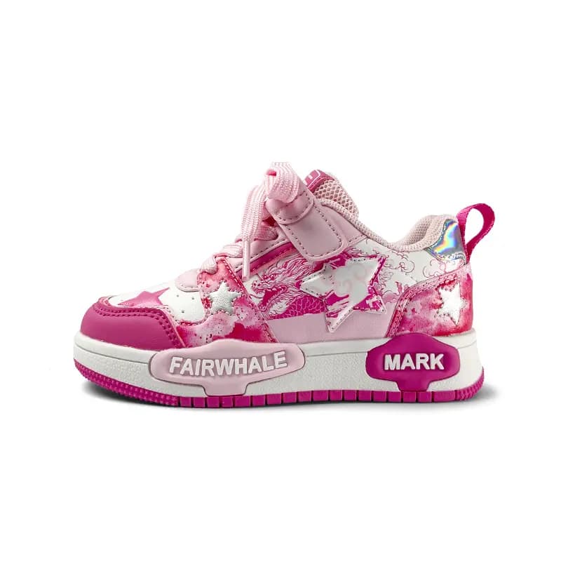 FAIRWHALE Wear-Resistant Low-Top Skateboard Shoes Kids' 4