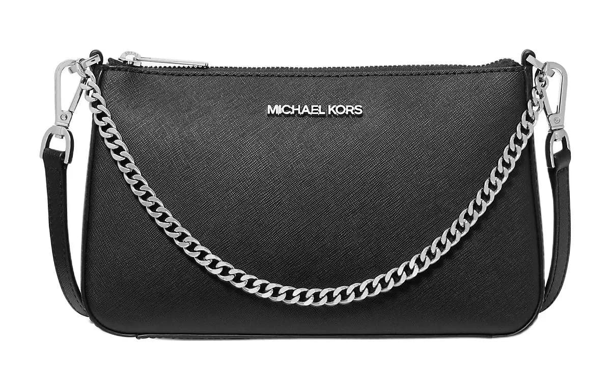 MICHAEL KORS Jet Set Dəri Çiyin və Crossbody Çantası Qadın Qara