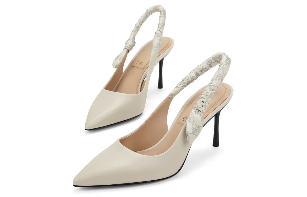 CHARLES&KEITH Small CK 8.2 sm Qadın Səndəli Ağ/Qara 3
