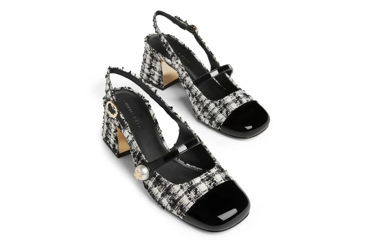 CHARLES&KEITH Small CK Strap Sandals 6.1cm Women's 7