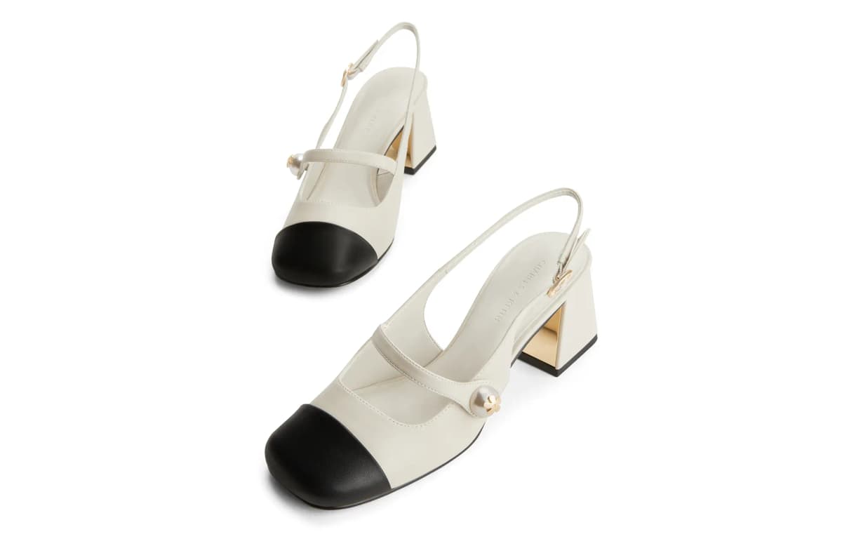 CHARLES&KEITH Small CK Strap Sandals 6.1cm Women's 3