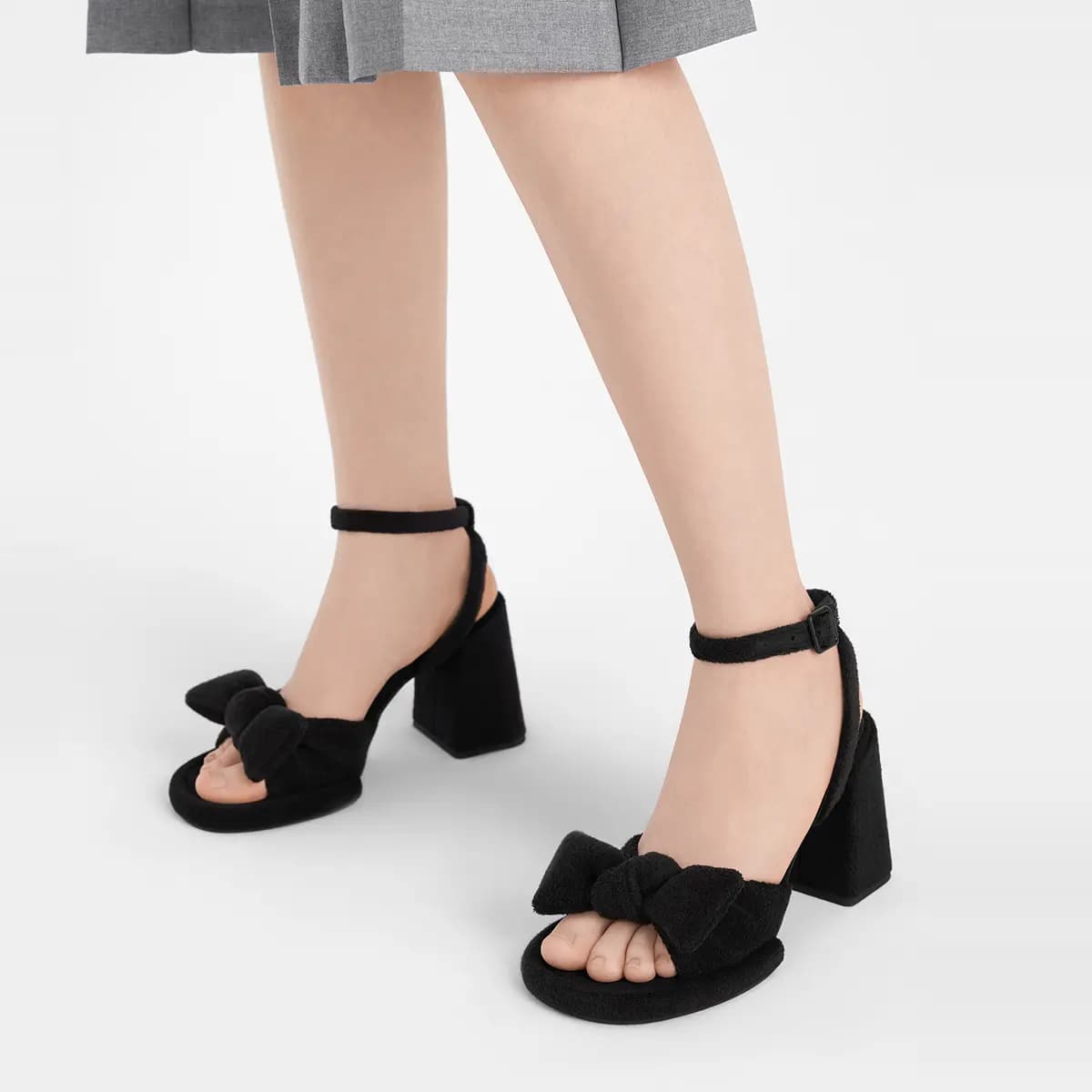 CHARLES&KEITH Small Ck Qadın Səndəli 9.5sm Çəhrayı/Qara/Yaşıl 10