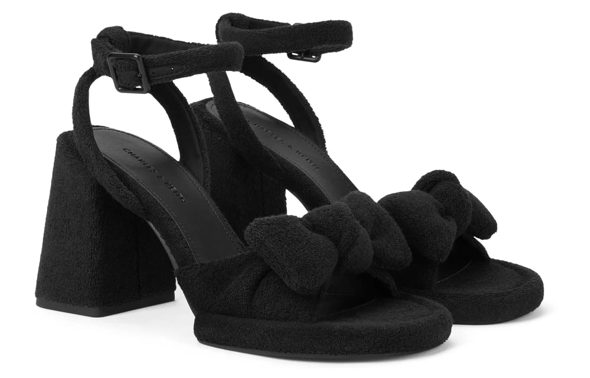 CHARLES&KEITH Small Ck Qadın Səndəli 9.5sm Çəhrayı/Qara/Yaşıl 7