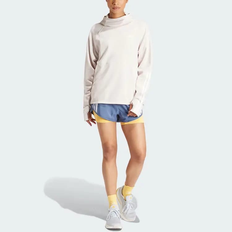 adidas OWN THE RUN 2-IN-1 SHORTS Three-Stripe Color Block Running 2-in-1 Shorts Women's Ink Blue 4