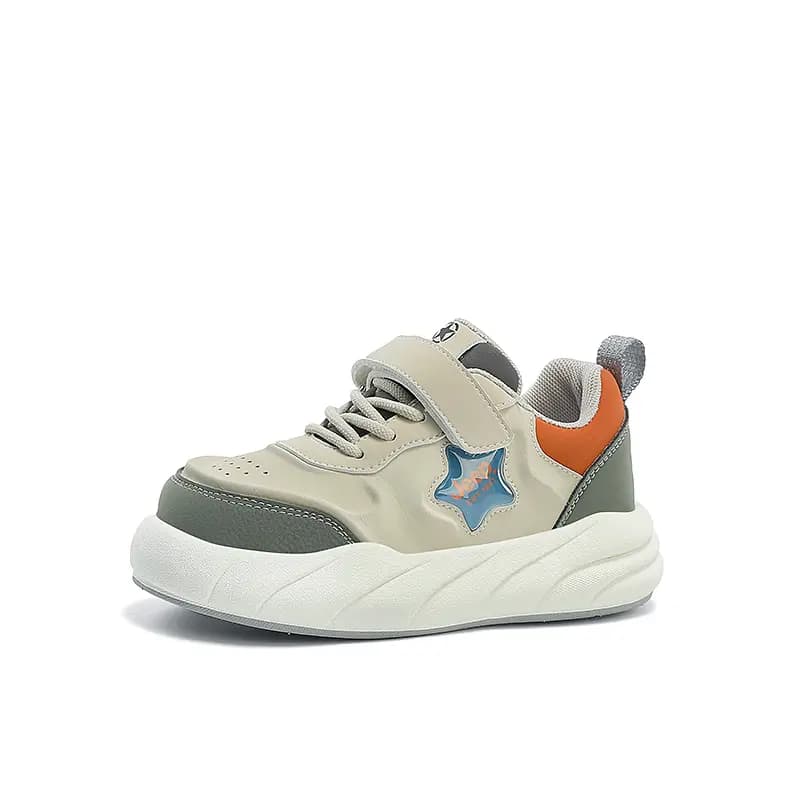 Jeep Kids Hook-and-Loop Easy On/Off Slip-Resistant Cushioned School Sports Casual Low-Top Board Shoes Beige 3