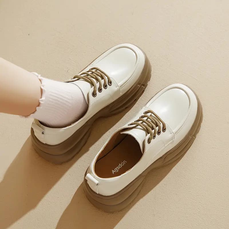 AGSDON Loafer Qadın Qara/Bej 6
