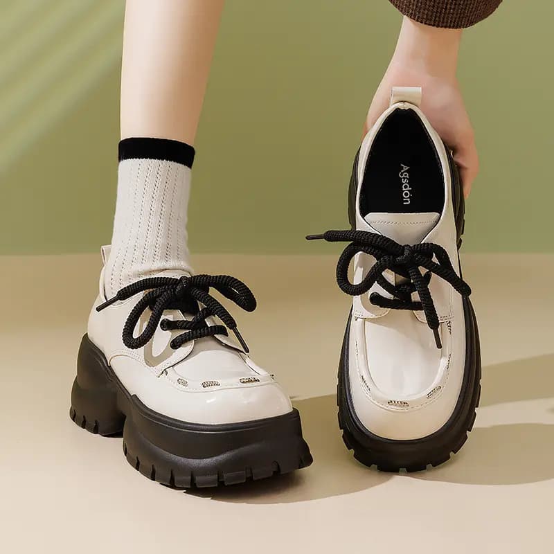 AGSDON Loafer Qadın Qara/Bej 27
