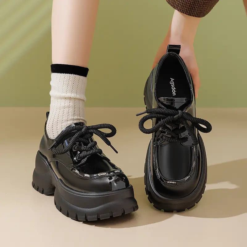 AGSDON Loafer Qadın Qara/Bej 21