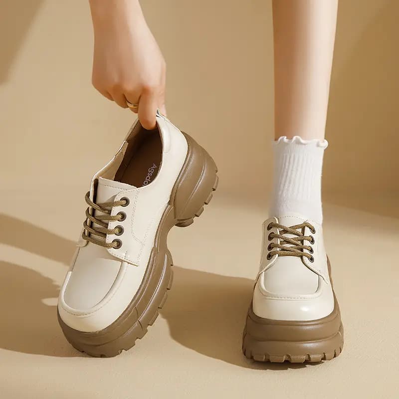 AGSDON Loafer Qadın Qara/Bej 3